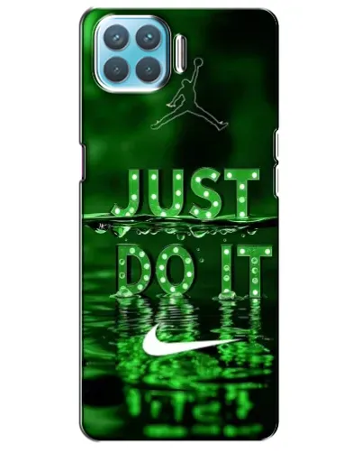 Чехол для OPPO F17 с картинкой «Зеленый неоновый Nike»