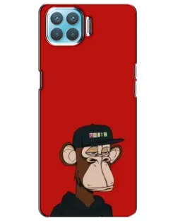 Чехол для OPPO F17 с картинкой «Bored Ape — красный фон» Чехол для OPPO F17 с картинкой «Bored Ape — красный фон»