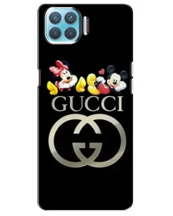 Чехол для OPPO F17 с картинкой «Gucci — герои Disney»