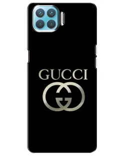 Чехол для OPPO F17 с картинкой «Gucci — золото на черном»