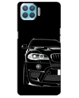 Чехол для OPPO F17 с картинкой «Темный силуэт BMW»