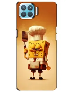 Чехол для OPPO F17 с картинкой «Губка Боб повар»