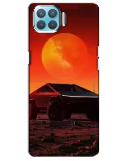 Чехол для OPPO F17 с картинкой «Cybertruck на Марсе»