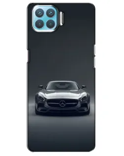 Чехол для OPPO F17 с картинкой «Mercedes на черном»