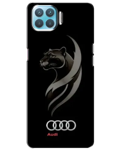 Чехол для OPPO F17 с картинкой «Графика — пантера и Audi»