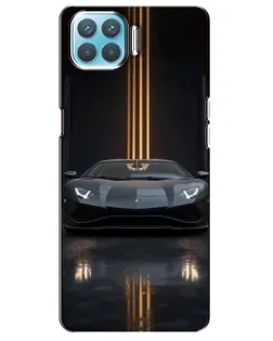 Чохол для OPPO F17 з картинкою «Lamborghini золоті лінії»