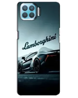 Чехол для OPPO F17 с картинкой «Классическая надпись Lamborghini»