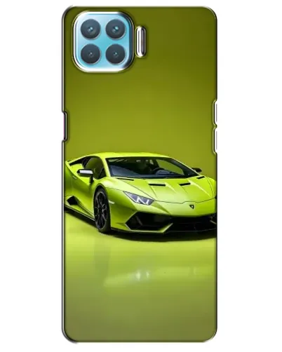 Чехол для OPPO F17 с картинкой «Салатовый Lamborghini Huracan»