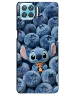 Чехол для OPPO F17 с картинкой «Стич и голубика»