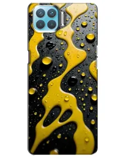 Чехол для OPPO F17 с картинкой «Жидкое желтое золото»