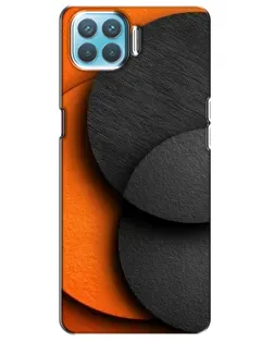 Чехол для OPPO F17 с картинкой «Геометрия оранжевых кругов»