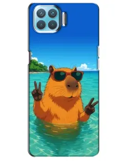 Чехол для OPPO F17 с картинкой «Морская капибара» Чехол для OPPO F17 с картинкой «Морская капибара»