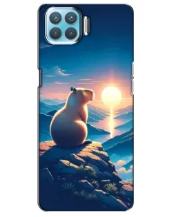 Чехол для OPPO F17 с картинкой «Закат солнца с капибарой» Чехол для OPPO F17 с картинкой «Закат солнца с капибарой»