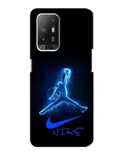 Чехол для OPPO F19 Pro Plus 5G с картинкой «Jordan Neon Blue»