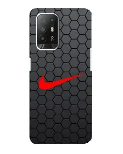 Чехол для OPPO F19 Pro Plus 5G с картинкой «Nike — карбоновая сетка»