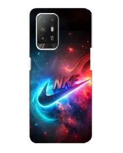 Чехол для OPPO F19 Pro Plus 5G с картинкой «Огненный логотип Nike»