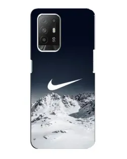 Чехол для OPPO F19 Pro Plus 5G с картинкой «Nike — зимние горы»