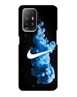 Чехол для OPPO F19 Pro Plus 5G с картинкой «Nike и синий дым»