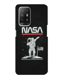 Чехол для OPPO F19 Pro Plus 5G с картинкой «NASA — шагаем по Луне»
