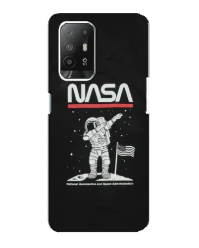 Чехол для OPPO F19 Pro Plus 5G с картинкой «NASA — шагаем по Луне»