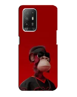 Чехол для OPPO F19 Pro Plus 5G с картинкой «Bored Ape в красном»