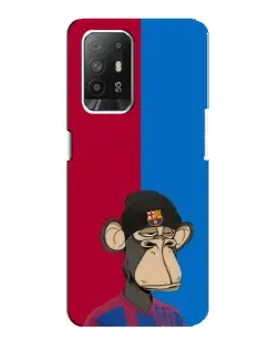 Чехол для OPPO F19 Pro Plus 5G с картинкой «Bored Ape — фанат Барсы»