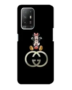Чехол для OPPO F19 Pro Plus 5G с картинкой «Минни Маус на лого»