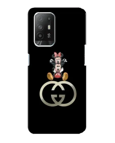 Чехол для OPPO F19 Pro Plus 5G с картинкой «Минни Маус на лого»