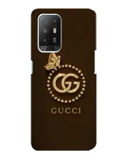 Чехол для OPPO F19 Pro Plus 5G с картинкой «Gucci — золотая бабочка»