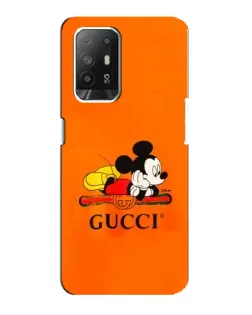 Чохол для OPPO F19 Pro Plus 5G з картинкою «Міккі Маус Gucci — помаранч»