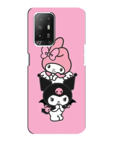 Чехол для OPPO F19 Pro Plus 5G с картинкой «My Melody и Kuromi»