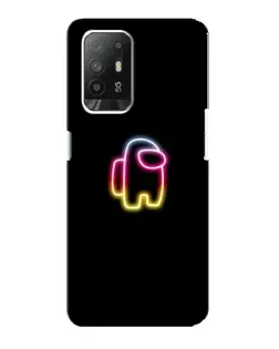 Чехол для OPPO F19 Pro Plus 5G с картинкой «Among Us градиент»