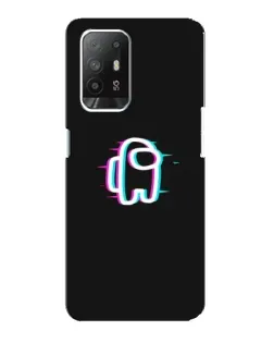 Чехол для OPPO F19 Pro Plus 5G с картинкой «Among Us неон»