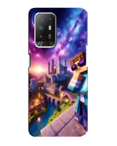 Чехол для OPPO F19 Pro Plus 5G с картинкой «Стив и космос» Чехол для OPPO F19 Pro Plus 5G с картинкой «Стив и космос»