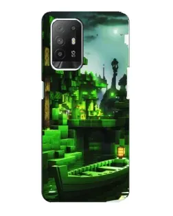 Чехол для OPPO F19 Pro Plus 5G с картинкой «Minecraft лесной пейзаж»