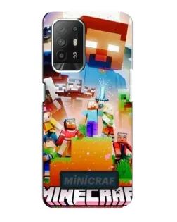 Чехол для OPPO F19 Pro Plus 5G с картинкой «Minecraft герои игры»