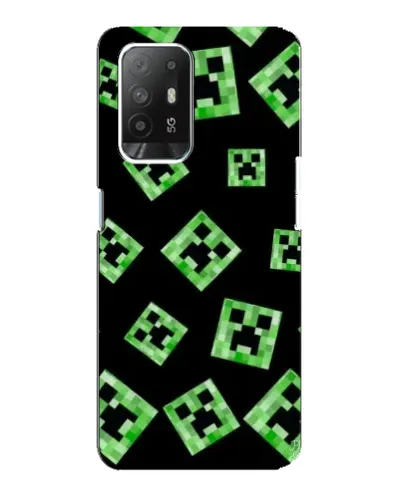 Чехол для OPPO F19 Pro Plus 5G с картинкой «Паттерн с криперами» Чехол для OPPO F19 Pro Plus 5G с картинкой «Паттерн с криперами»