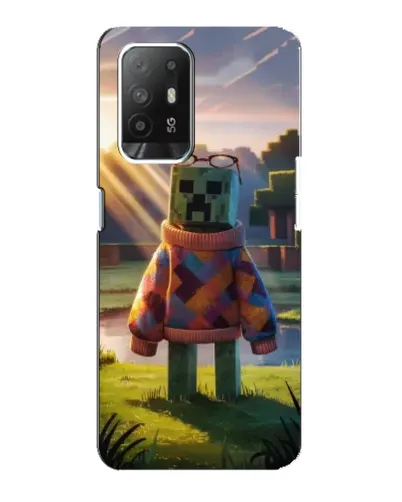 Чехол для OPPO F19 Pro Plus 5G с картинкой «Крипер в свитере» Чехол для OPPO F19 Pro Plus 5G с картинкой «Крипер в свитере»