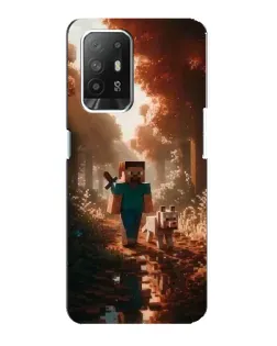 Чехол для OPPO F19 Pro Plus 5G с картинкой «Стив в лесу»