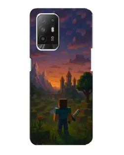 Чехол для OPPO F19 Pro Plus 5G с картинкой «Стив у башни»
