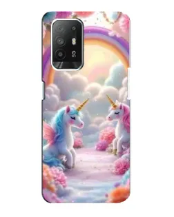 Чехол для OPPO F19 Pro Plus 5G с картинкой «Радуга и единороги» Чехол для OPPO F19 Pro Plus 5G с картинкой «Радуга и единороги»