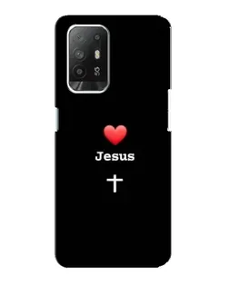 Чехол для OPPO F19 Pro Plus 5G с картинкой «Сердце - Jesus» Чехол для OPPO F19 Pro Plus 5G с картинкой «Сердце - Jesus»