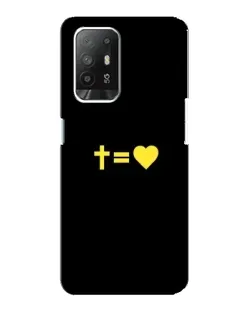 Чехол для OPPO F19 Pro Plus 5G с картинкой «Сердце и Крест»