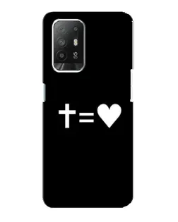 Чехол для OPPO F19 Pro Plus 5G с картинкой «Крест и Сердце»