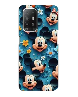 Чехол для OPPO F19 Pro Plus 5G с картинкой «Паттерн Микки и Минни»
