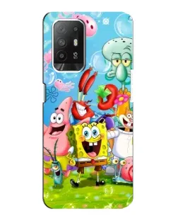 Чохол для OPPO F19 Pro Plus 5G з картинкою «Губка Боб та друзі»