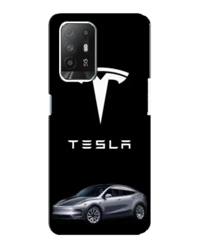 Чехол для OPPO F19 Pro Plus 5G с картинкой «Tesla Model Y»