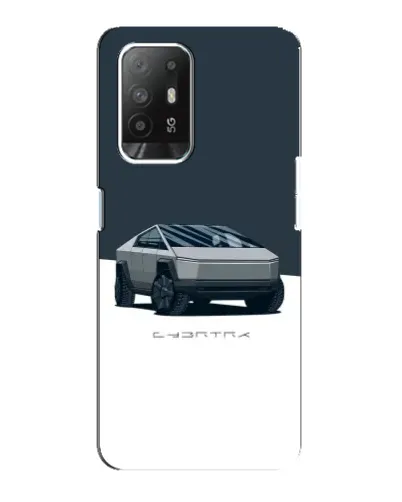 Чехол для OPPO F19 Pro Plus 5G с картинкой «Серебристый Cybertruck Tesla»