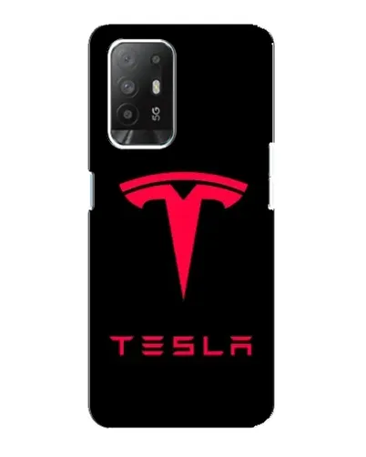 Чехол для OPPO F19 Pro Plus 5G с картинкой «Tesla Red Logo»