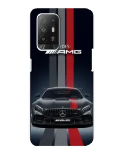 Чохол для OPPO F19 Pro Plus 5G з картинкою «Mercedes — білий карбон»